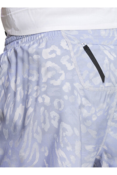 adidas JD7769 OTR E AOP SHO M Mavi - Gri Lastikli Bel Regular Fit Desenli Erkek Şort