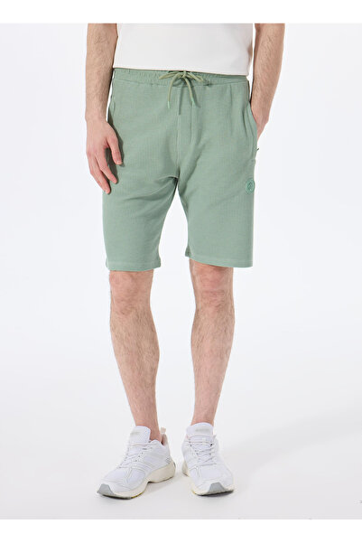 Discovery Expedition D5SM-SHT3755 Açık Haki Lastikli Bel Relaxed Düz Erkek Şort