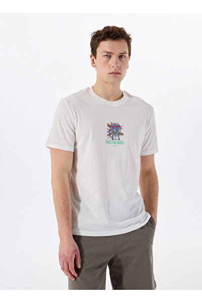 Only & Sons O Yaka Baskılı Beyaz Erkek T-Shirt ONSMIND ONS LOGO REG SS TEE CS