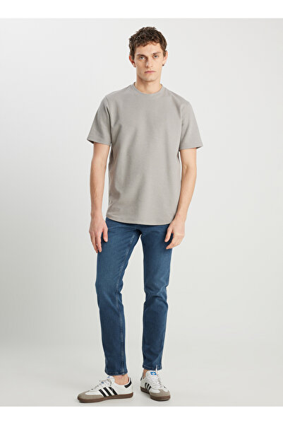 WRANGLER Bisiklet Yaka Gri Erkek T-Shirt W2510718035 Gri T-Shirt