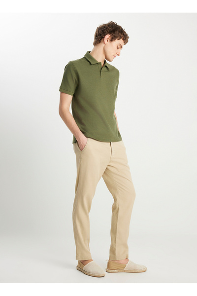 WRANGLER Erkek Yeşil Beli Lastikli Chino Pantolon Pantolon W2510347299-Lightgree