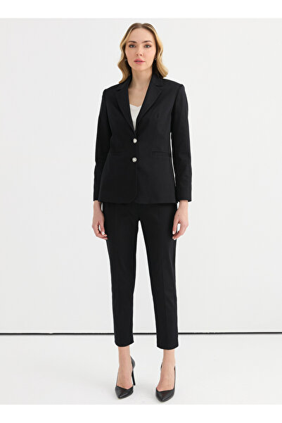Selen Standart Siyah Kadın Ceket 25YSL1473
