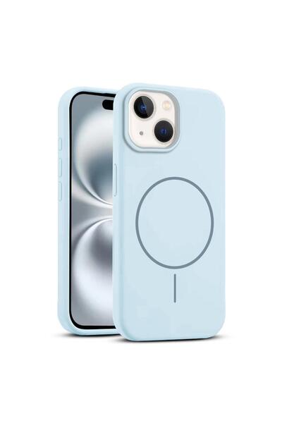 Zebana Apple iPhone 13 Uyumlu Kılıf Zebana Liquid Soft Silikon Kılıf (Kablosu...