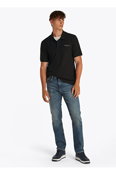 Tommy Jeans Siyah Erkek Polo T-Shirt DM0DM20914BDS TJM REG LINEAR POLO