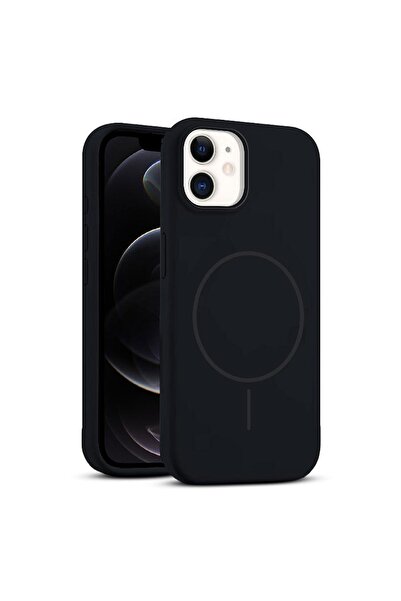 Zebana Apple iPhone 12 Uyumlu Kılıf Zebana Liquid Soft Silikon Kılıf (Kablosu...