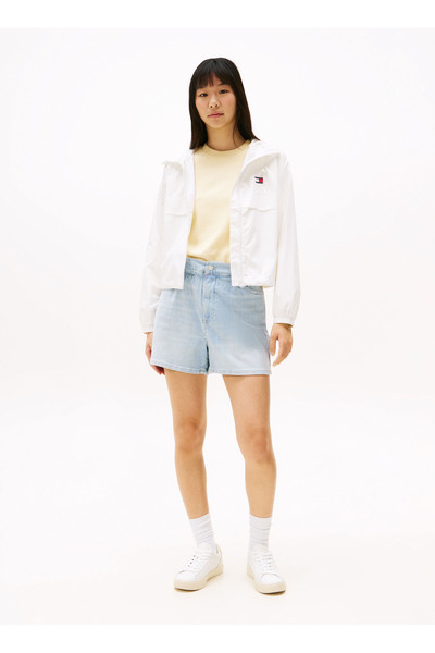 Tommy Jeans Yüksek Bel Mom Fit İndigo Kadın Denim Şort DW0DW200851A5