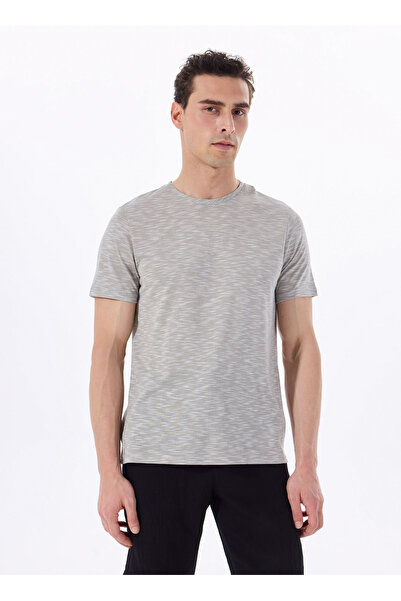 Fabrika Bisiklet Yaka Flamlı Yeşil Erkek T-Shirt F5SM-TST 2730