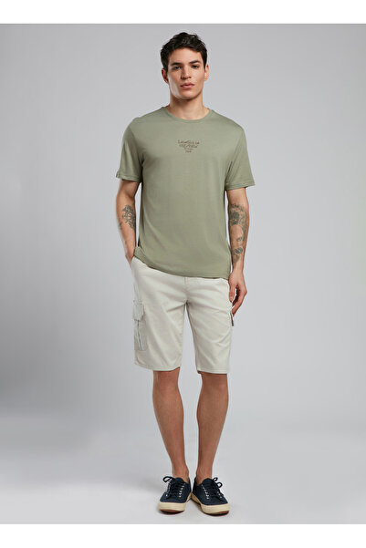 Lee Cooper Yuvarlak Yaka Haki Erkek T-Shirt 252 LCM 242021 PAOLA HAKİ