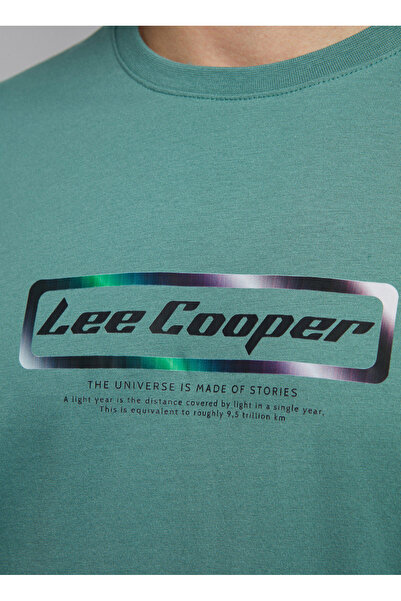 Lee Cooper Ανδρικό μπλουζάκι με στρογγυλή λαιμόκοψη 252 LCM 242033 IVO ÇAĞLA YEŞİL