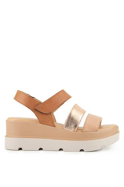 Hush Puppies Leather Tan Women's Sandals Podporo
