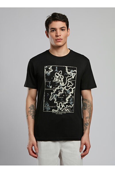 Lee Cooper Ανδρικό μπλουζάκι με στρογγυλή λαιμόκοψη μαύρο 252 LCM 242044 CAPELA BLACK