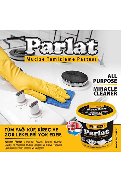 FIXED Sgs Parlat Çok Amaçlı Mucize Temizleyici Pasta Yağ Küf Kireç Çözücü Zor Lekeler (1 ADET)