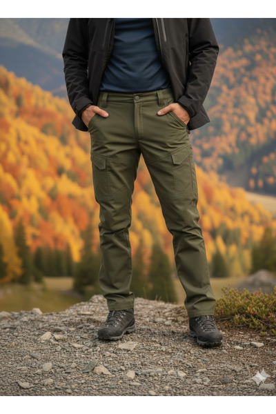 SNOWMOUNT Outdoor Daily Nature Hiking Lycra Water Repellent Seasonal Comfortable Tactical Khaki Trousers