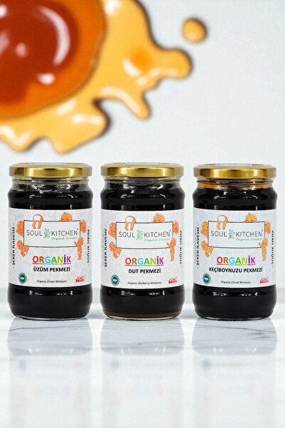 Soul Kitchen Organik Ürünler Organik Ek Gıda Seti 3lü Pekmez Paketi Model 9