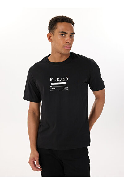 Jack & Jones Bisiklet Yaka Siyah Erkek T-Shirt 12288506_JCOOLE TEE SS CREW NE...
