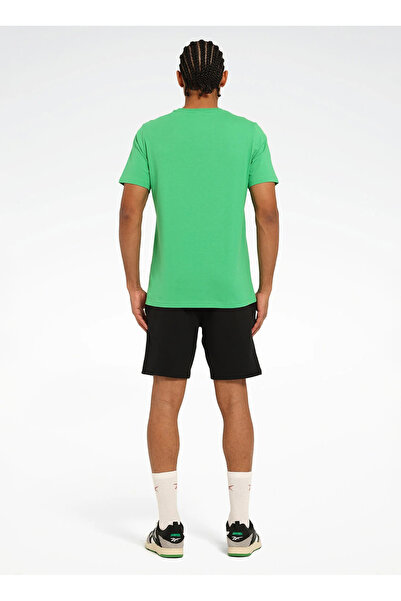 Reebok Ανδρικό μπλουζάκι με στάμπα LC 8011 NEW ID REG TEE Πράσινο με στρογγυλή λαιμόκοψη κανονική εφαρμογή