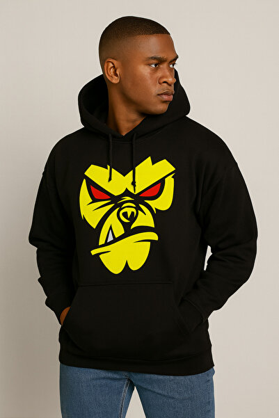 MODA سويت شيرت للجنسين بجيب الكنغر سويت شيرت بغطاء للرأس مع جيب الكنغر