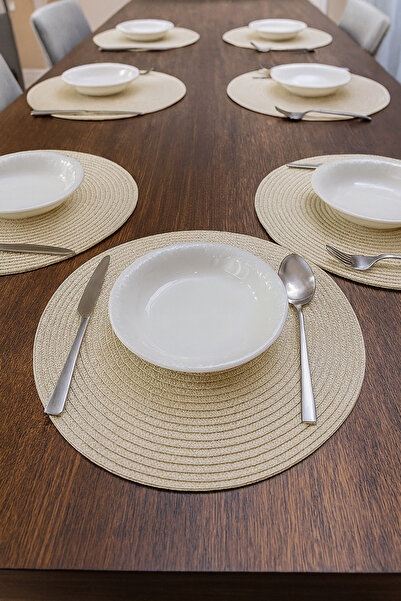 Homerest 6 Kişilik Beyaz Porselen Yemek/Sunum Tabağı Seti (18 cm), Porselen T...