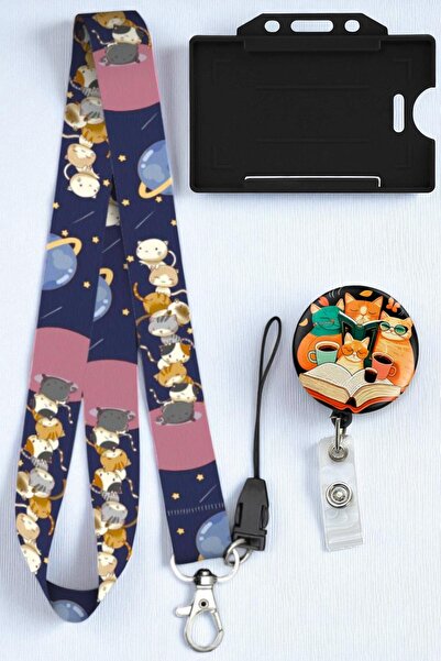 MİLLENEX Gezegen Kediler Doktor Boyun Askı İpi Boyun Askısı 3 lü Set Yoyo Yak...