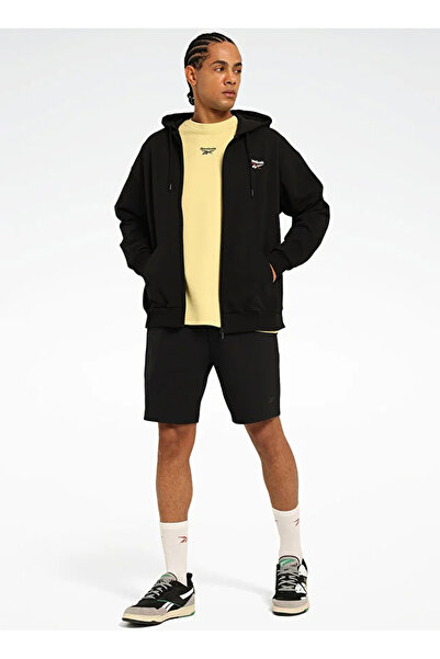 Reebok LC 8021 NEW ID REG FZ Siyah Kapüşonlu Regular Fit Erkek Zip Ceket