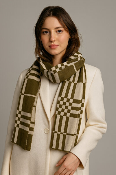 Sebir Moda Πλεκτό κασκόλ με καρό