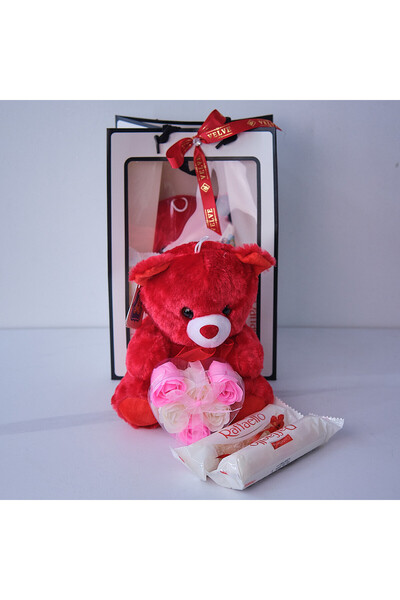 velve Ειδικό σετ δώρου για την ημέρα του Αγίου Βαλεντίνου, με αρκουδάκι, σαπο...
