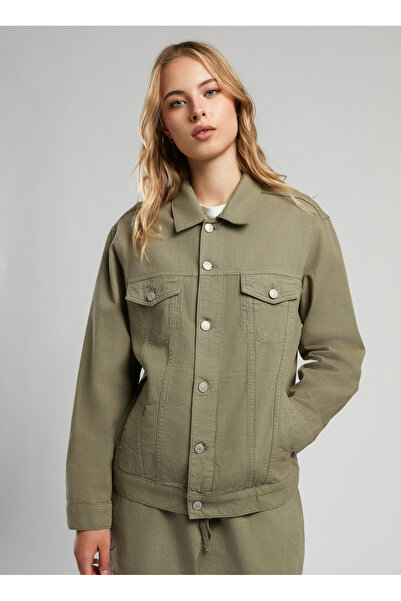 Lee Cooper Loose Fit Light Khaki Women's Jacket 252 Lcf 231001 Puble A. Khaki