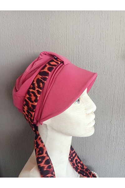 BAV Butik Ayvitrin المرأة الحجاب ليوبارد وشاح بونيه الورد المجفف