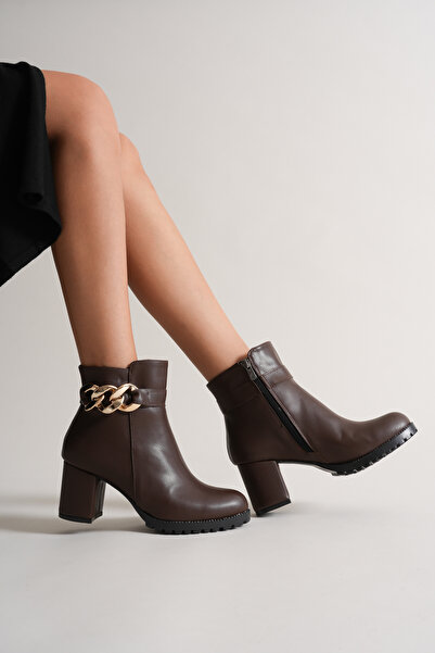 sv savves Γυναικεία παπούτσια με φερμουάρ και λεπτομέρεια με κοντό τακούνι για καθημερινή χρήση