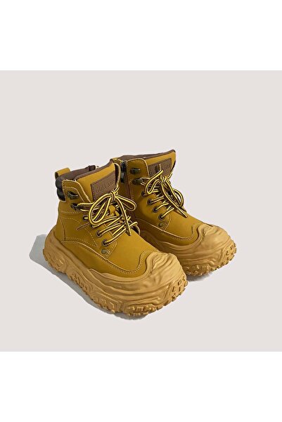 Guja Çocuk Casual Fermuarlı Bot 24K662 - Camel - 34