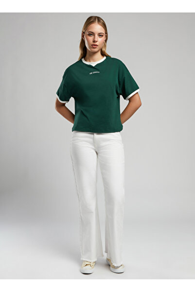 Lee Cooper Women's High Straight Denim Pants 252 Lcf 121007 Sandy White Jean