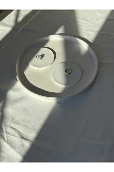 RivaSanat صينية العهد والخطوبة صينية تقديم مستديرة من الخرسانة