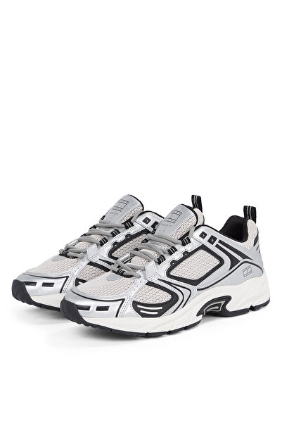 Tommy Hilfiger Beyaz - Siyah Erkek Sneaker ARCHIVE'97 METALLIC