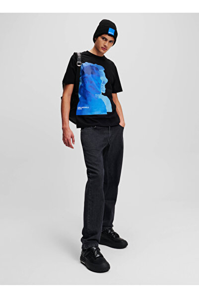 Karl Lagerfeld Jeans Bisiklet Yaka Baskılı Siyah Erkek T-Shirt 246D1705_KLJ R...