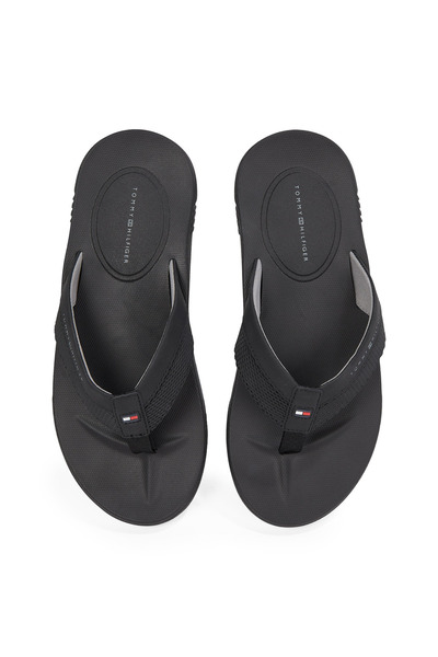 Tommy Hilfiger Siyah Erkek Plaj Terliği MOLDED HILFIGER BEACH SANDAL