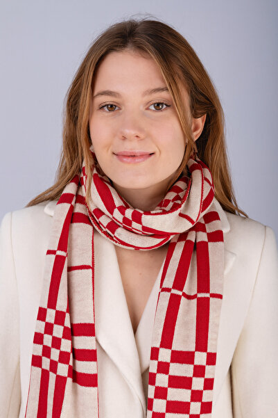 Sebir Moda Πλεκτό κασκόλ με καρό