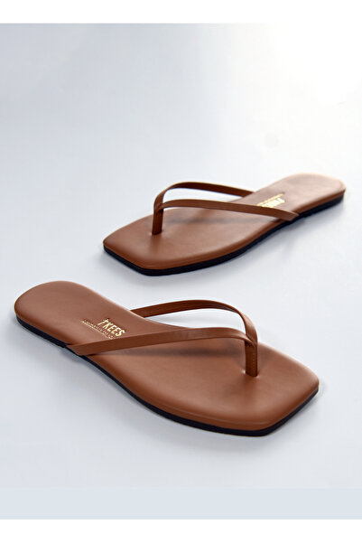 Tkees Women's Camel Square Toe Daily Stylish Slippers