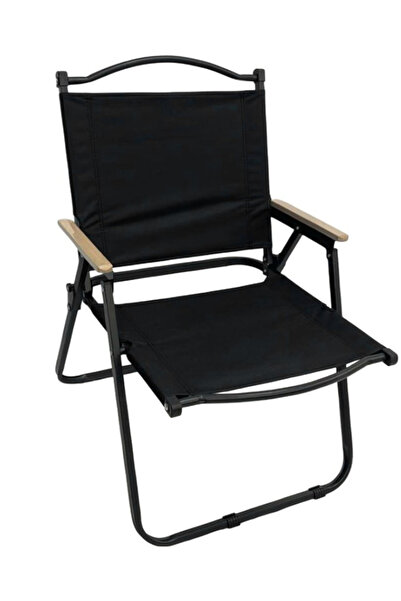 AGD كرسي قابل للطي مريح للمشي والتخييم والسفر، سهل الحمل والتخزين، لون أسود