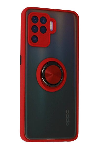 NewFace Sptrns Reno 5 Lite Case Montreal Ringed Silicone Cover (95611) - Red