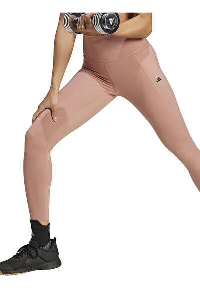 adidas JI8372 OPT Luxe 7/8 L Koyu Pembe Düz Kadın Tayt