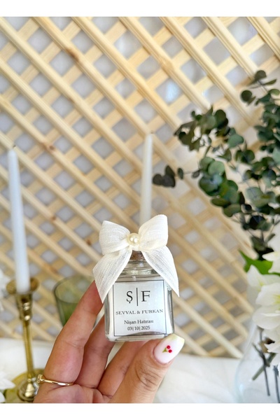 Gami Handmade Cam Kavanoz Fiyonk Detaylı Mum Söz, Nişan, Nikah, Düğün, Kına H...