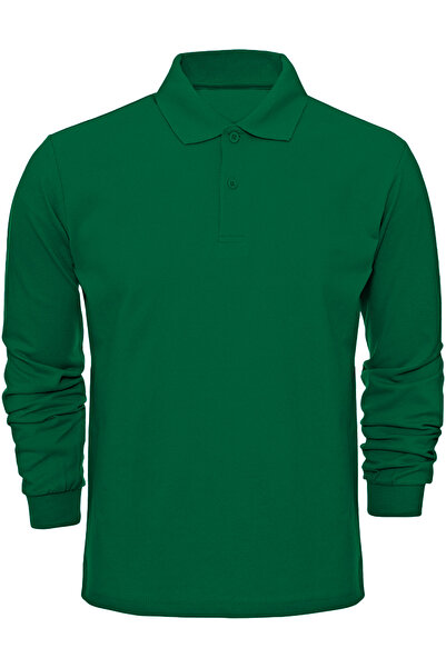 Çapıt ياقة بولو قطن 100% وأكمام طويلة للمدرسة/المناسبات غير الرسمية