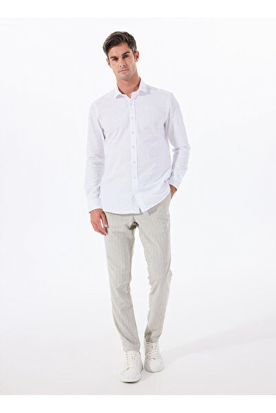 ALTINYILDIZ CLASSICS Altınyıldız Classics Bağlamalı Bel Normal Paça Slim Fit Gri Erkek Pantolon ACE001252272_GRI