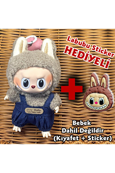 Plankton Tasarım Labubu Kıyafeti ve Sticker (Bebek dahil değildir)