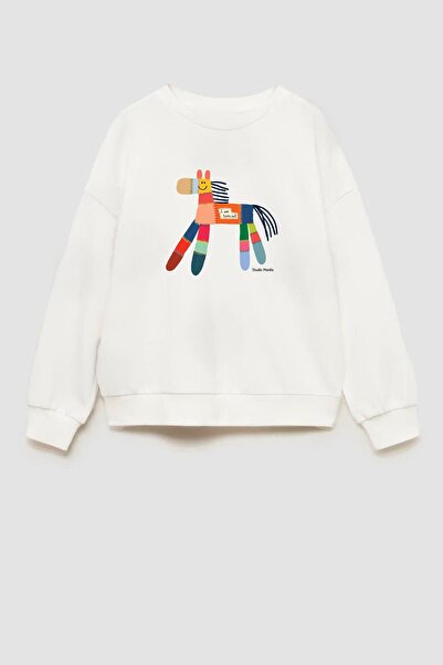 Monila Unisex Children's Printed 3 Thread Fabric Cotton Sweatshirt