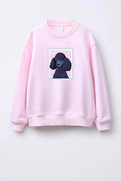 Monila سويت شيرت قطني من القماش المطبوع بـ 3 خيوط للفتيات