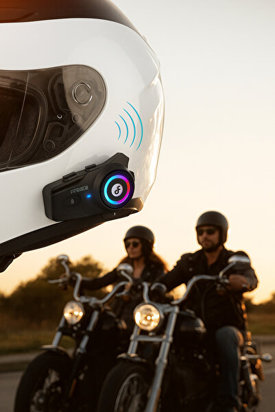 Fineblue Pazaraza GTR Intercom Motosiklet Kask Kulaklık BT 5.4 Versiyon Intercom Işıklı