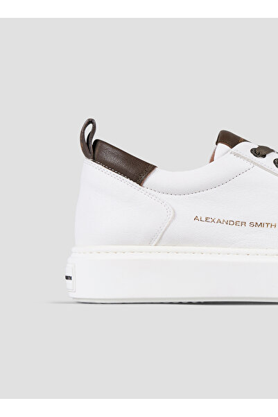 Alexander Smith Beyaz - Haki Erkek Deri Sneaker BOND