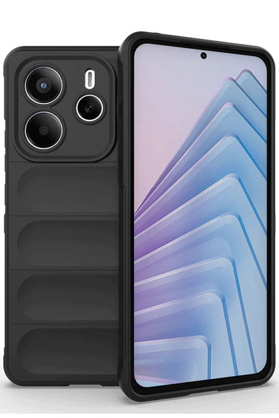 NewFace حافظة سيليكون مثالية لهاتف شاومي ريدمي نوت 14 4G (142232) - أسود