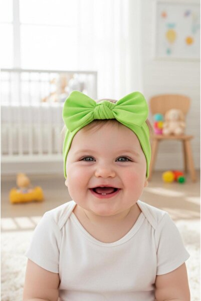 Babygiz Baby Girl Children's Bow-Tie Hairband, 100% Cotton Combed Cotton, Non-Slip, Ultra Flexible Soft Headband